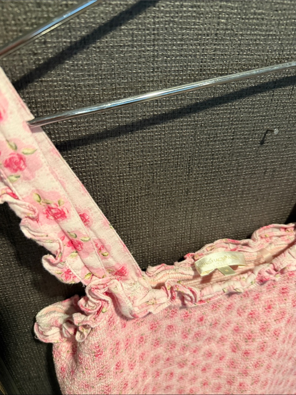 LoveShackFancy Pink Floral Ruffle Mini Dress - Picture 6 of 9